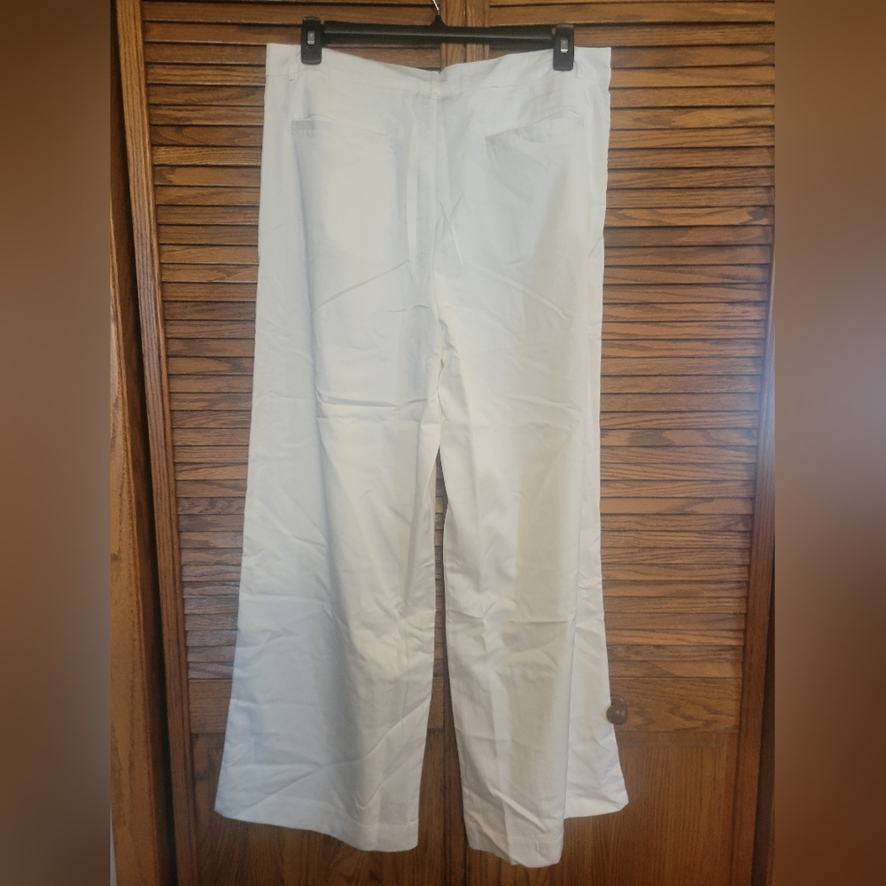 WeWoreWhat NWT‎ White Suiting Straight Leg Pants Size 14 - Picture 4 of 8